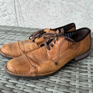 Josef Seibel‎ Leather Cap Toe Oxfords Mens EU 43 US 9 Brown Casual Prep